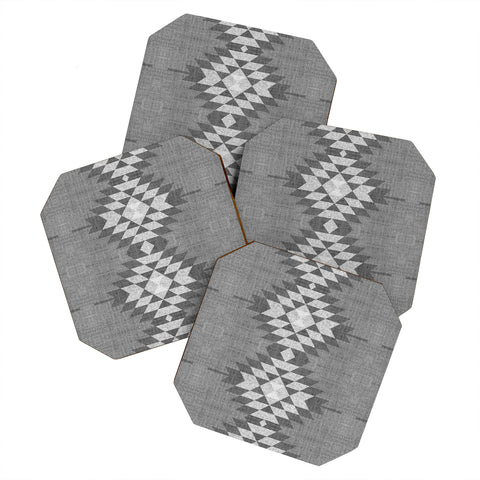 Holli Zollinger GREY DIAMOND LINEN Coaster Set