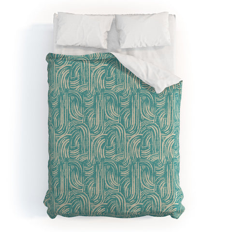 Holli Zollinger KIKKA TEAL Duvet Cover