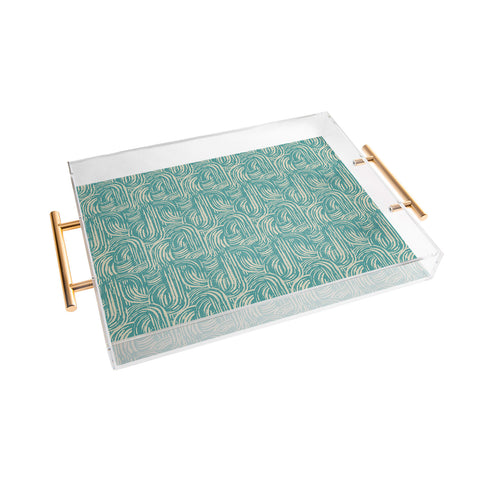 Holli Zollinger KIKKA TEAL Acrylic Tray