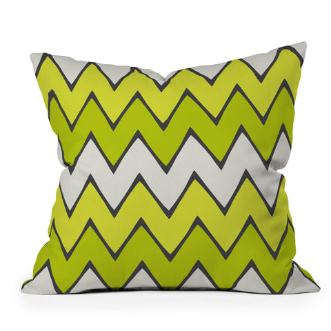 Holli Zollinger Lime Chevron Ombre Outdoor Throw Pillow