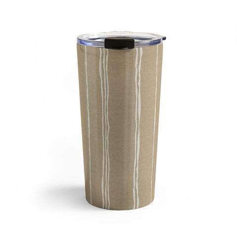 Holli Zollinger LINEN SAND STRIPE Travel Mug