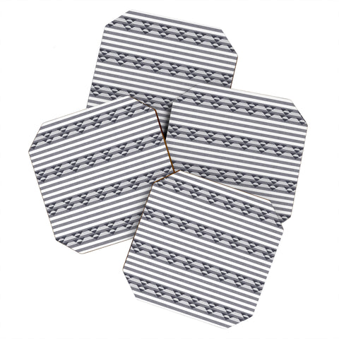 Holli Zollinger LINEN STRIPE Coaster Set