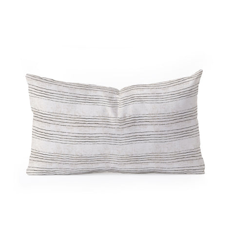 Holli Zollinger LINEN STRIPE RUSTIC Oblong Throw Pillow Havenly