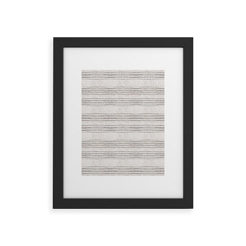 Holli Zollinger LINEN STRIPE RUSTIC Framed Art Print havenly