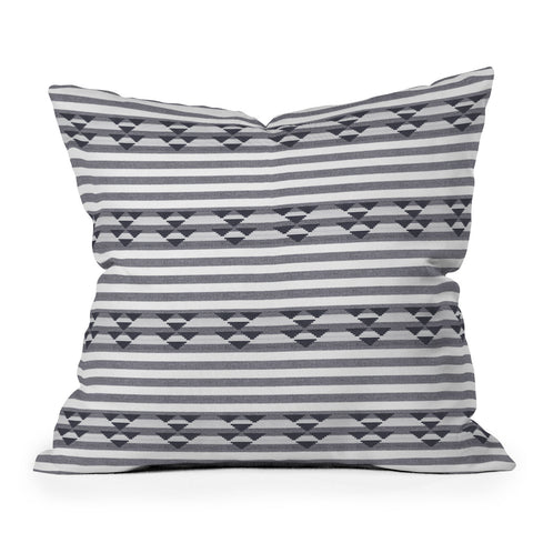 Holli Zollinger LINEN STRIPE Outdoor Throw Pillow