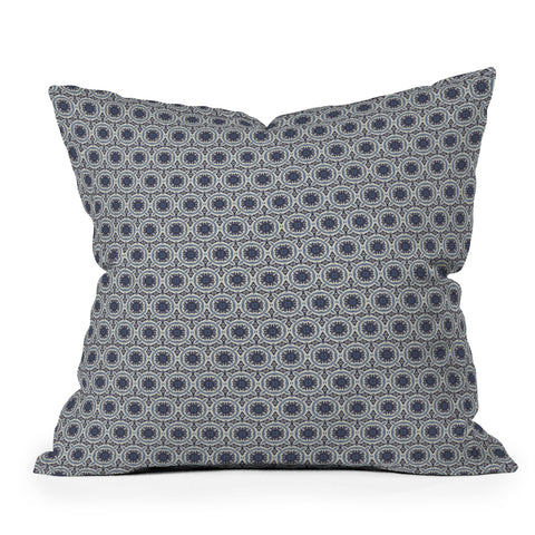 Holli Zollinger MADEIRA SUN TILE NAVY Outdoor Throw Pillow
