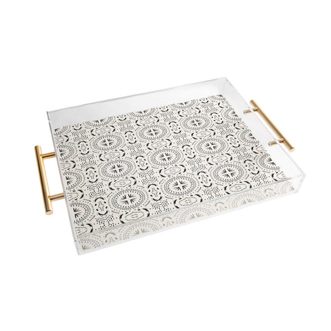 Holli Zollinger MANDALA TILE LIGHT Acrylic Tray