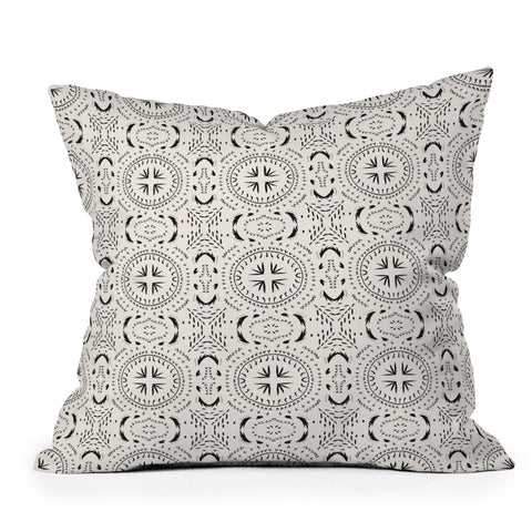 Holli Zollinger MANDALA TILE LIGHT Outdoor Throw Pillow