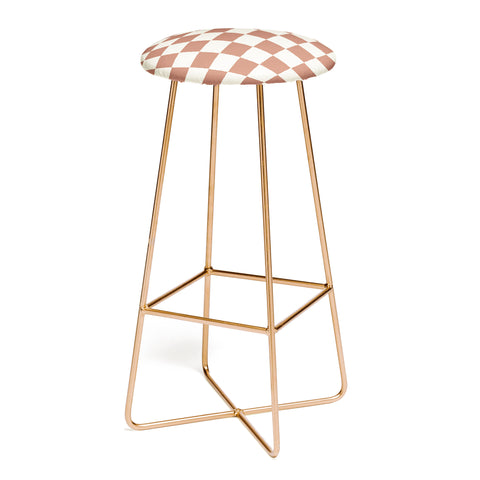 Holli Zollinger MAYA CHECKER CLAY Bar Stool