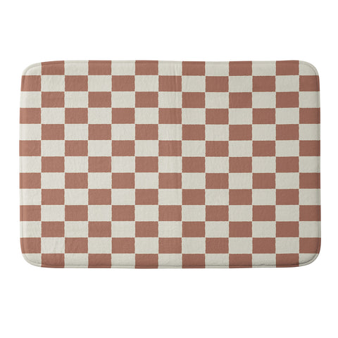 Holli Zollinger MAYA CHECKER CLAY Memory Foam Bath Mat