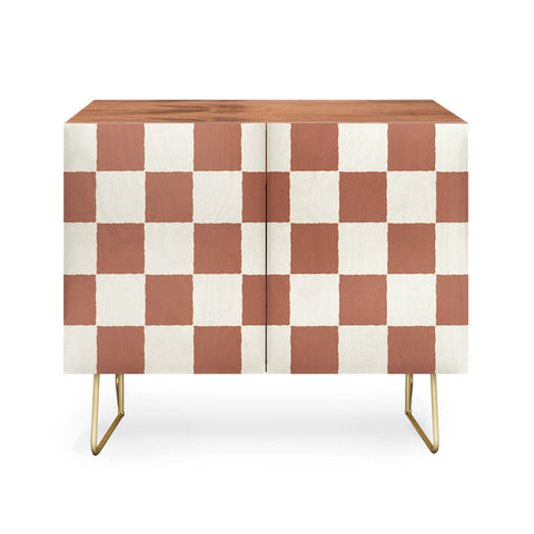 Holli Zollinger MAYA CHECKER CLAY Credenza