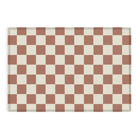 Holli Zollinger MAYA CHECKER CLAY Outdoor Rug