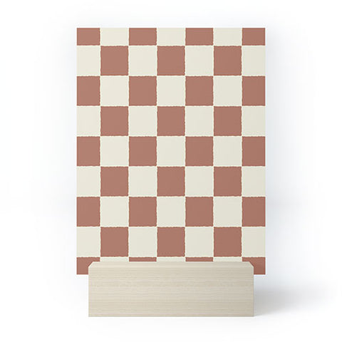 Holli Zollinger MAYA CHECKER CLAY Mini Art Print