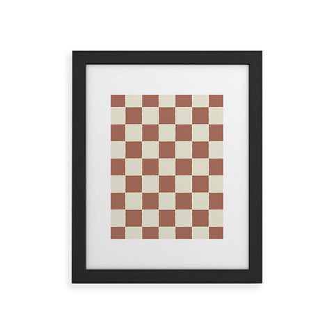 Holli Zollinger MAYA CHECKER CLAY Framed Art Print