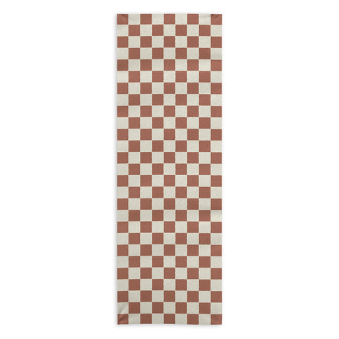 Holli Zollinger MAYA CHECKER CLAY Yoga Towel