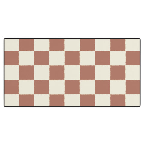 Holli Zollinger MAYA CHECKER CLAY Desk Mat