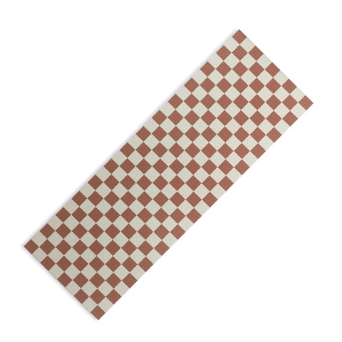 Holli Zollinger MAYA CHECKER CLAY Yoga Mat