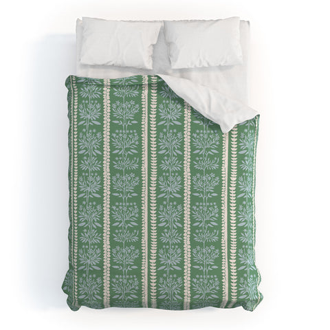 Holli Zollinger MILLIE STRIPE GREEN Duvet Cover