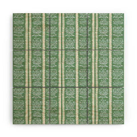 Holli Zollinger MILLIE STRIPE GREEN Wood Wall Mural