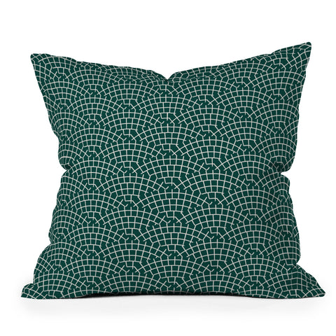 Holli Zollinger MOSAIC SCALLOP MARINE Outdoor Throw Pillow