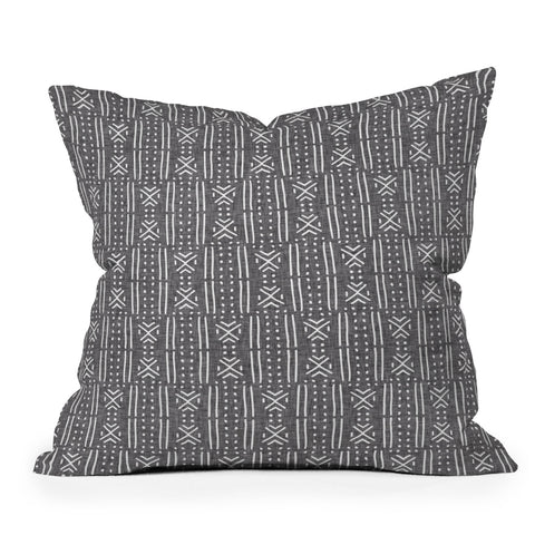 Holli Zollinger MUDCLOTH LINEN Outdoor Throw Pillow