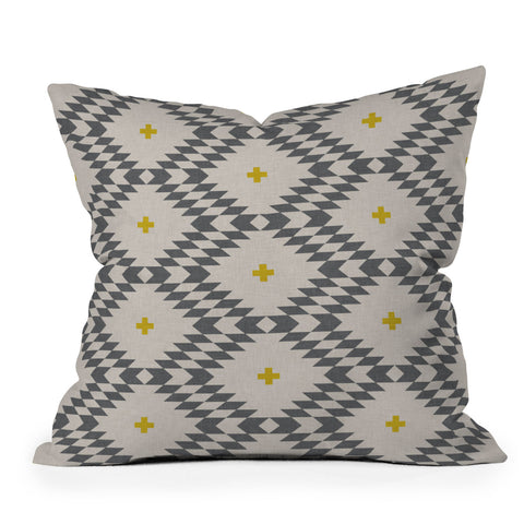Holli Zollinger Native Natural Plus Gold Outdoor Throw Pillow