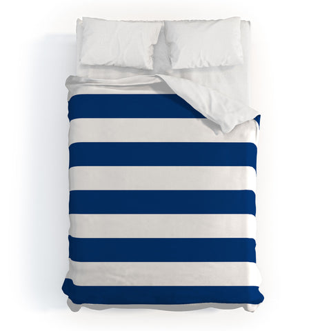 Holli Zollinger Navy Stripe Duvet Cover