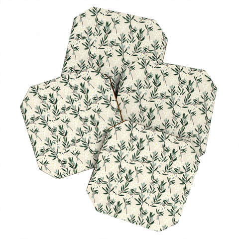 Holli Zollinger OLIVE BLOOM Coaster Set