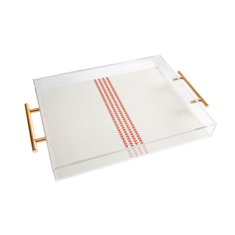 Holli Zollinger ORANGE VEE Acrylic Tray