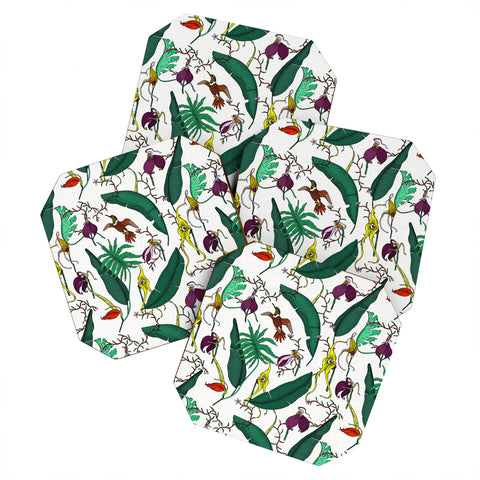 Holli Zollinger ORCHID GARDEN Coaster Set