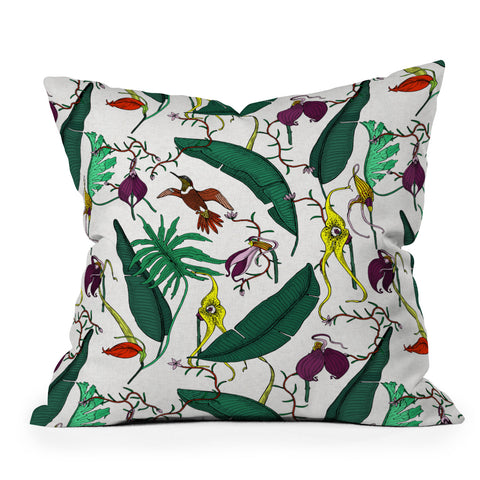 Holli Zollinger ORCHID GARDEN Outdoor Throw Pillow