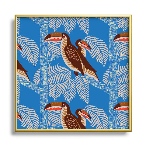 Holli Zollinger PALOMA TOUCAN BRIGHT Square Metal Framed Art Print