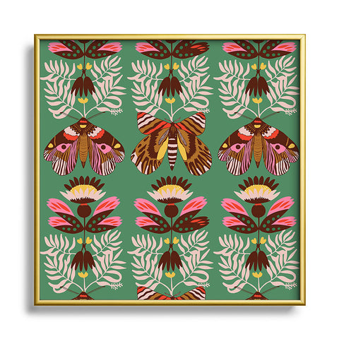 Holli Zollinger POMPA BUTTERFLY Square Metal Framed Art Print