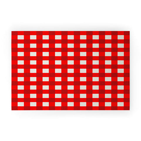 Holli Zollinger Red Gingham Welcome Mat
