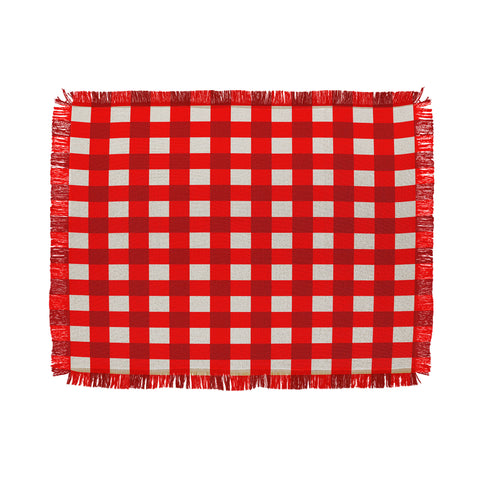 Holli Zollinger Red Gingham Throw Blanket