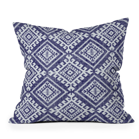 Holli Zollinger Shakami Denim Outdoor Throw Pillow