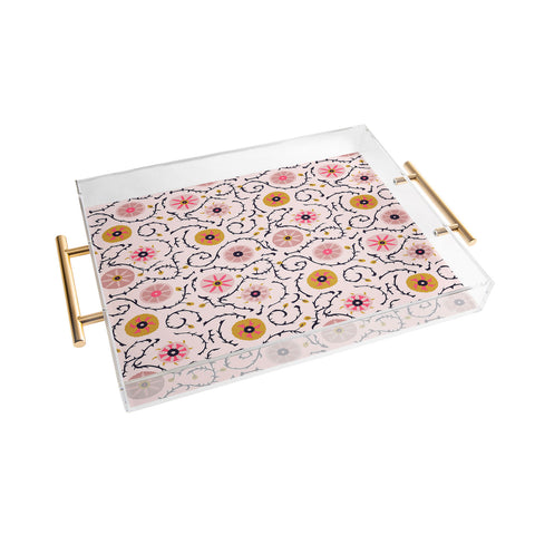 Holli Zollinger Suzani Pink Acrylic Tray