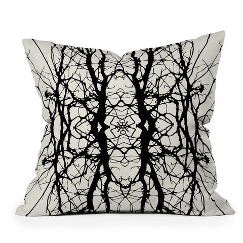Holli Zollinger Tree Silhouette Black Outdoor Throw Pillow