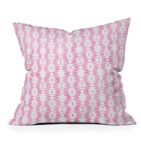 Holli Zollinger Tribal Pink Outdoor Throw Pillow