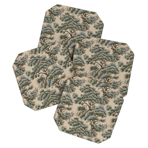 Holli Zollinger UMBRIA DUSK WOODS Coaster Set