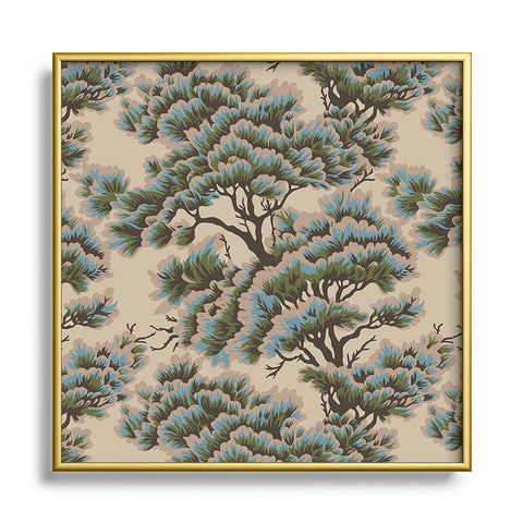 Holli Zollinger UMBRIA DUSK WOODS Square Metal Framed Art Print