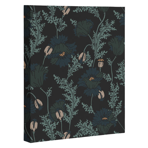 Holli Zollinger VERANDA MIDNIGHT POPPY Art Canvas