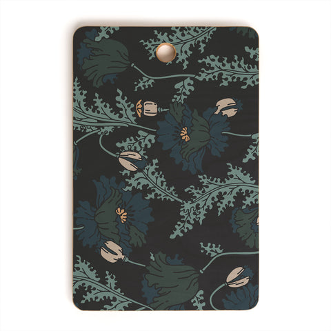 Holli Zollinger VERANDA MIDNIGHT POPPY Cutting Board Rectangle
