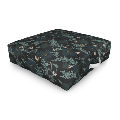Holli Zollinger VERANDA MIDNIGHT POPPY Outdoor Floor Cushion