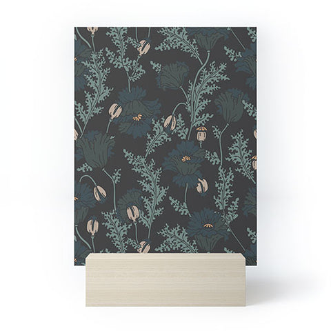 Holli Zollinger VERANDA MIDNIGHT POPPY Mini Art Print