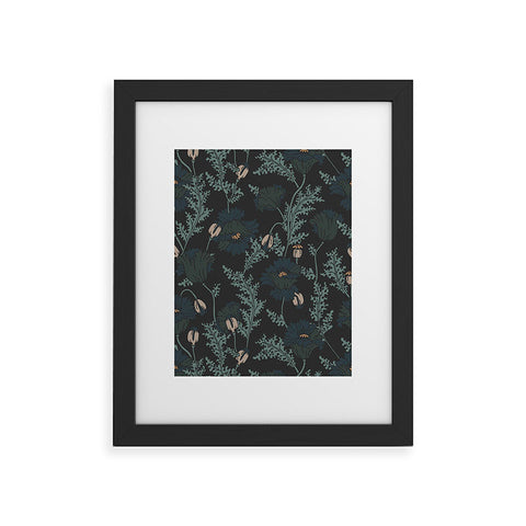 Holli Zollinger VERANDA MIDNIGHT POPPY Framed Art Print