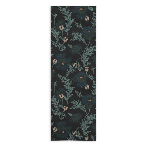 Holli Zollinger VERANDA MIDNIGHT POPPY Yoga Towel