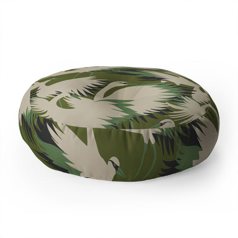 Holli Zollinger VERANDA SWAN Floor Pillow Round