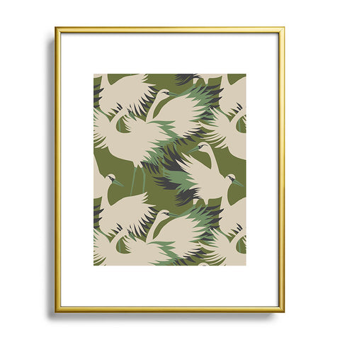 Holli Zollinger VERANDA SWAN Metal Framed Art Print