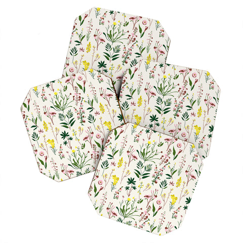 Holli Zollinger WILDFLOWER STUDY LIGHT Coaster Set